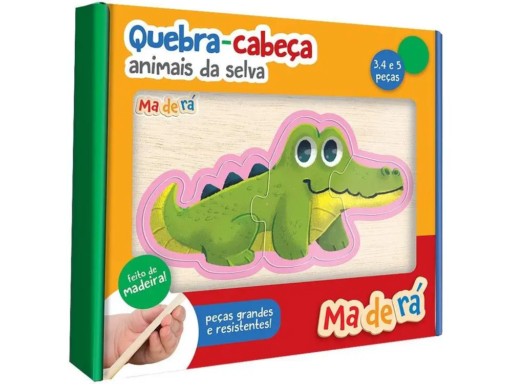 Quebra-cabeça 12 Peças Educativo Maderá 5