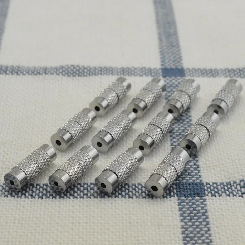 10Pcs/Set DIY jewelry accessories, copper alloy screw buckle, pure silver pearl necklace buckle, bracelet connection, mesh