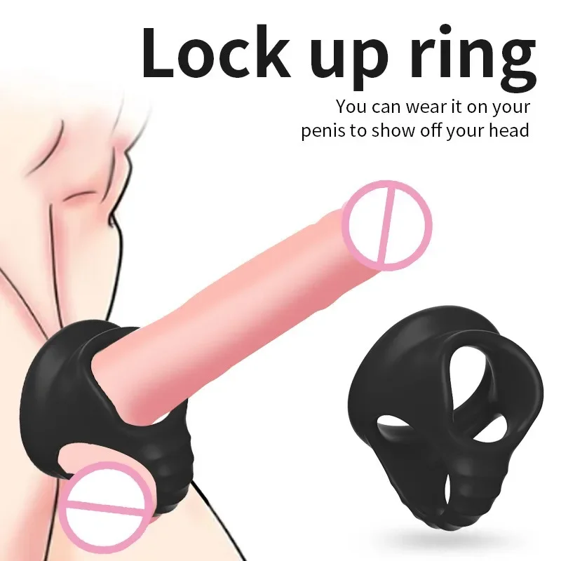 

Newest Cock Ring Penis Ring Sm Scrotal Bind Chastity Cage for Men Longer and Harder Erection Delay Ejaculation Toy on Couple Sex