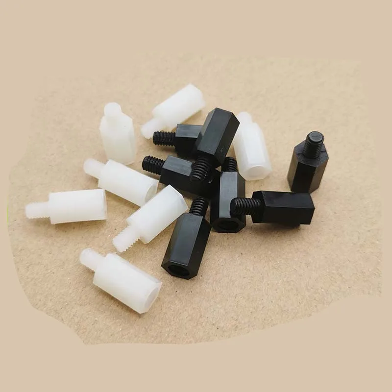 Male To Female M2 M2.5 M3 M4 Pcb Nylon Standoff Spacer Column Plastic Spacing Screws 20-50pcs