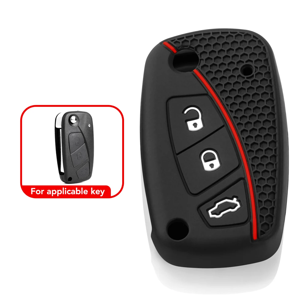 3-Button Car Remote Key Fob Shell Cover Case Holder