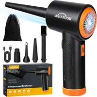 60000 RPM Cordless 3-speed Air Duster Compressed Blower Electric Wireless Air Gun Computer Keyboard Camera Cleaning Dust Blowing 1