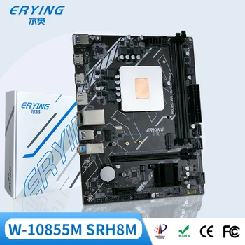 ERYING XEON CPU carte mère ensemble interposer W 10855M(ES) CPU intégré 2.8GHz 6C12T DDR4 RAM placa mae 1151 bricolage ordinateur de jeu 1