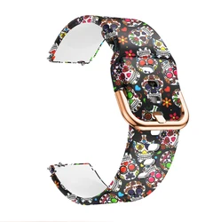 Silicone Sport Band - Jellyfish Design for 18mm (Colorful Skull)