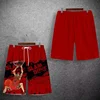 2024 Hot Sale Japanese Anime Shorts Men's SLAM DUNK Printed 5-Point Pants Ice Silk Quick-Drying Sakuragi Flower Road Beach Pants 1