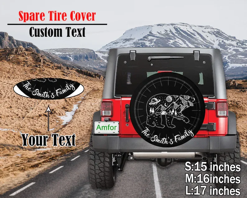 

Custom Family Name Spare Tire Cover Personalized Name Spare Tire Cover Your Design Wheel Cover for Trailer RV SUV Gift for