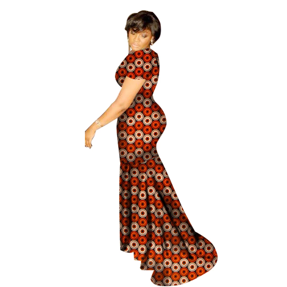 African Dresses Women Summer Dress Long Dress Sexy Maxi Dresses Bazin Riche African Print Clothing Dashiki Clothes WY1388
