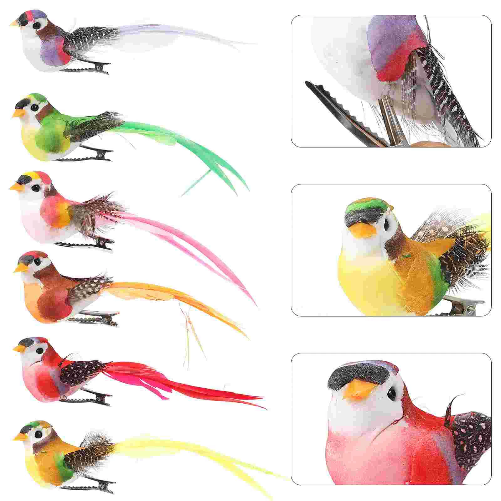 

12 Pcs Home Decor Simulation Foam Bird Educational Models Easter Party The Lifelike Adorable