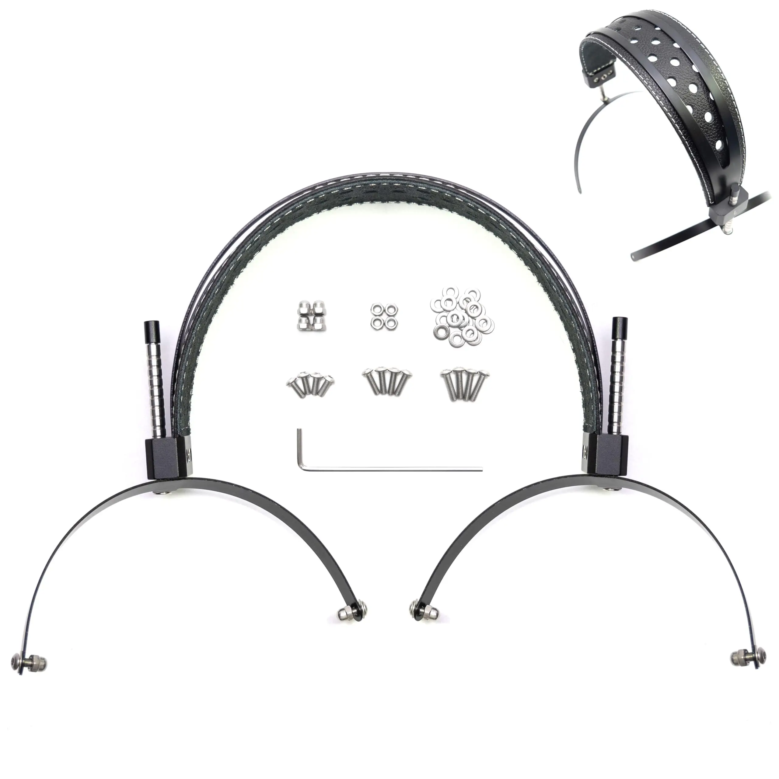 Echtes leder voll metall stirnband für hifiman he400, sundara, SUNDARA-C geschlossen, er r10 r9, he560, he6se, susvara kopfhörer