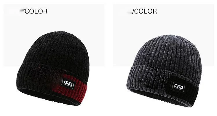 New Hat for Autumn and Winter, New Thickened and Plush Men's Knitted Hat, Korean Version, Warm and Youthful Trend, Fashionable Chenille Sweater Hat_voghion.com
