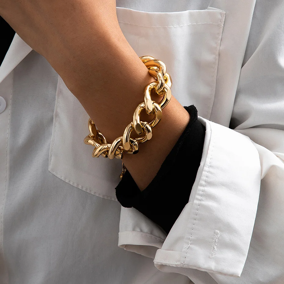 Women's Chunky Thick Link Chain Bracelet