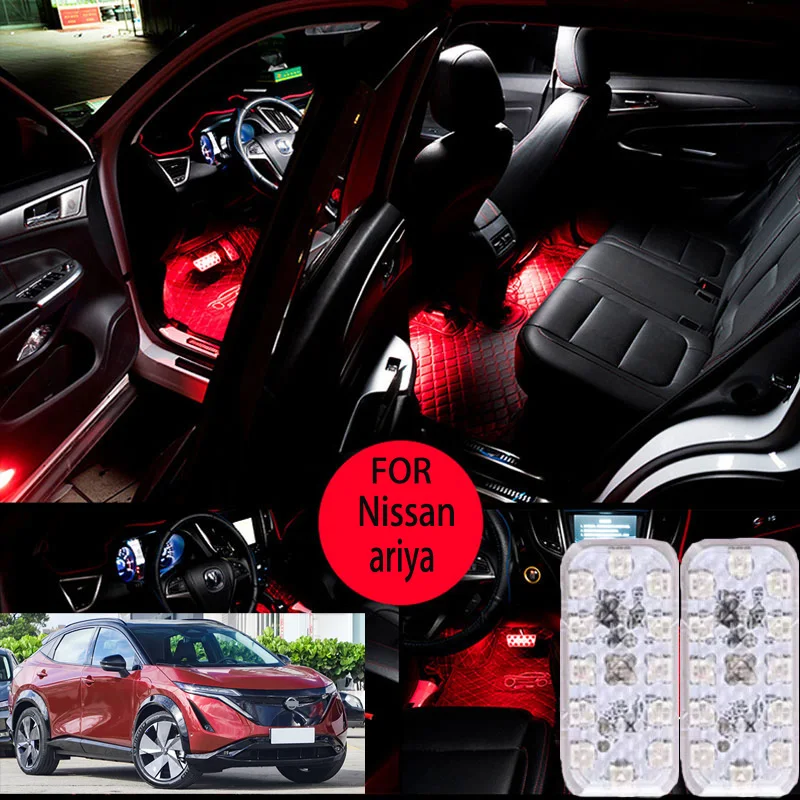 

FOR Nissan ariya LED Car Interior Ambient Foot Light Atmosphere Decorative Lamps Party decoration lights Neon strips