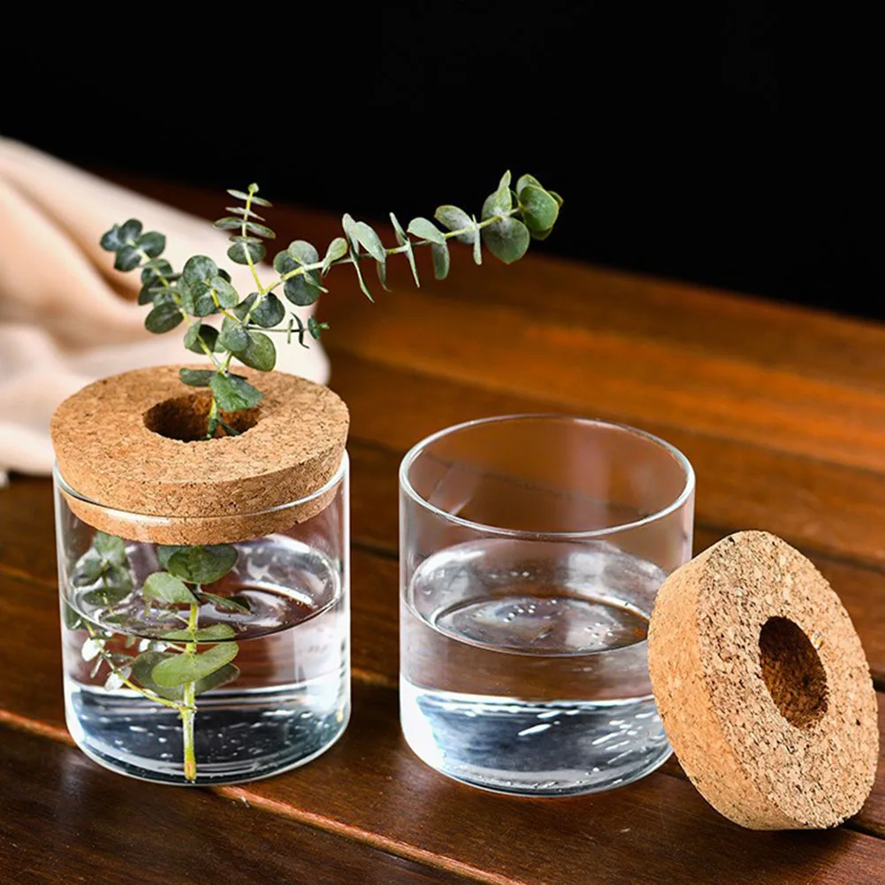 Glass Vase Hydroponic Plant Small Vase Nordic Tabletop Simple Green Plant Container Mini Bottle Flower Vases Home Decor Ornament