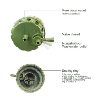 Water Filter Backpacking 0.0001 Micron Hand Pump Water Filter Survival High Precision Survival Gear For Safe Drinking Outdoors 4