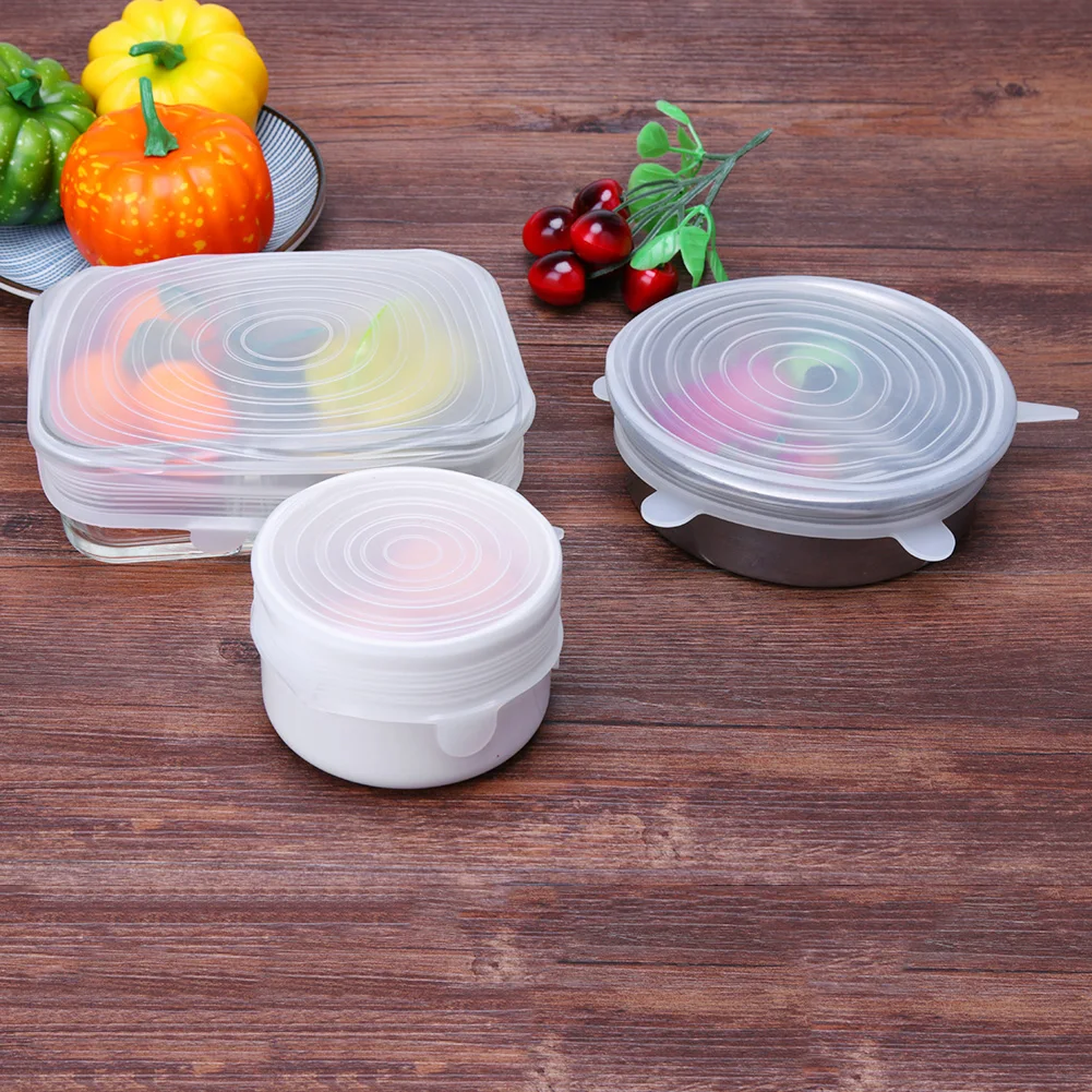 Silicone Stretch Lid Flexible Round Bowl Cover Cooking Kitchen Accessories Seal Lids for Food Storage
