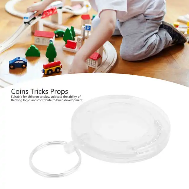 Coin Escape Puzzle Magic Tricks Coin Out Coin Disappear Close Up Street Illusion Gimmick Mentalism Kids Magic Toy Easy To Learn 2