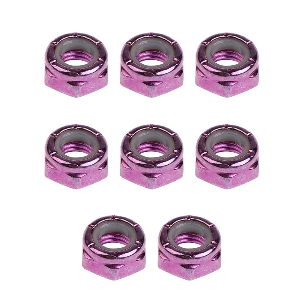 8pcs Pack Durable Skateboard Longboard Trucks Wheels Replacement Axle Nuts Hardware for Longboard Repair,skateboard accessories,skateboard bearings,skateboard tools,skateboard wheel