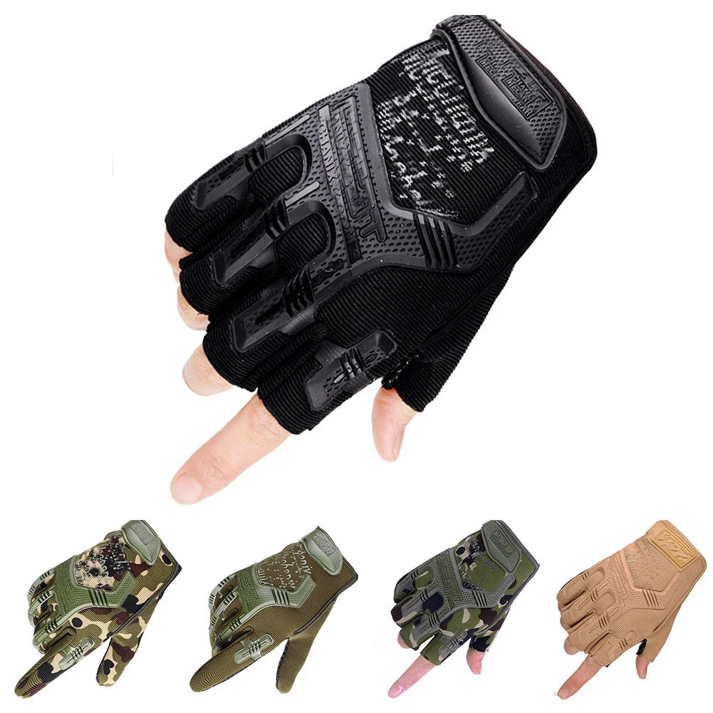 Sports Gloves Finger Gloves Tactical Gloves Tactical Gloves Half Finger Paintball Airsoft Shot Combat Anti-Skid Men Bicycle Full Finger Gloves Protective Gear