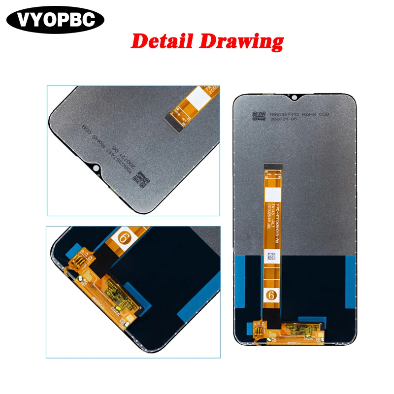 ޴ ȭ LCD ÷ 6.5 OPPO Realme 5 5S 5I  ġ ũ LCD Ÿ  RMX1911 RMX1925 RMX2030