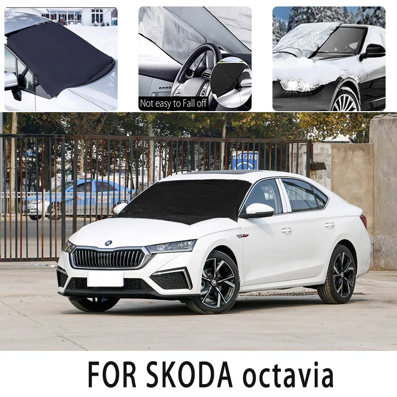

Car snowcover frontcover for SKODA octavia snowblock heat insulation sunshade Antifreeze wind Frost prevention car accessories