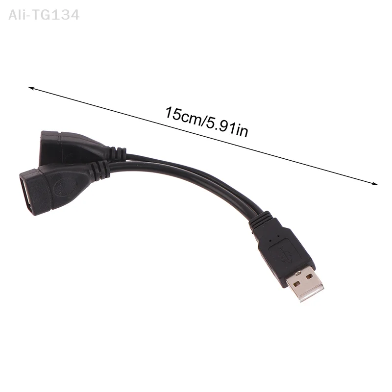 1PC 15/30cm 남성-2 여성 소켓 USB 2.0 연장 케이블 데이터 라인 전원 어댑터 변환기 컴퓨터 액세서리용