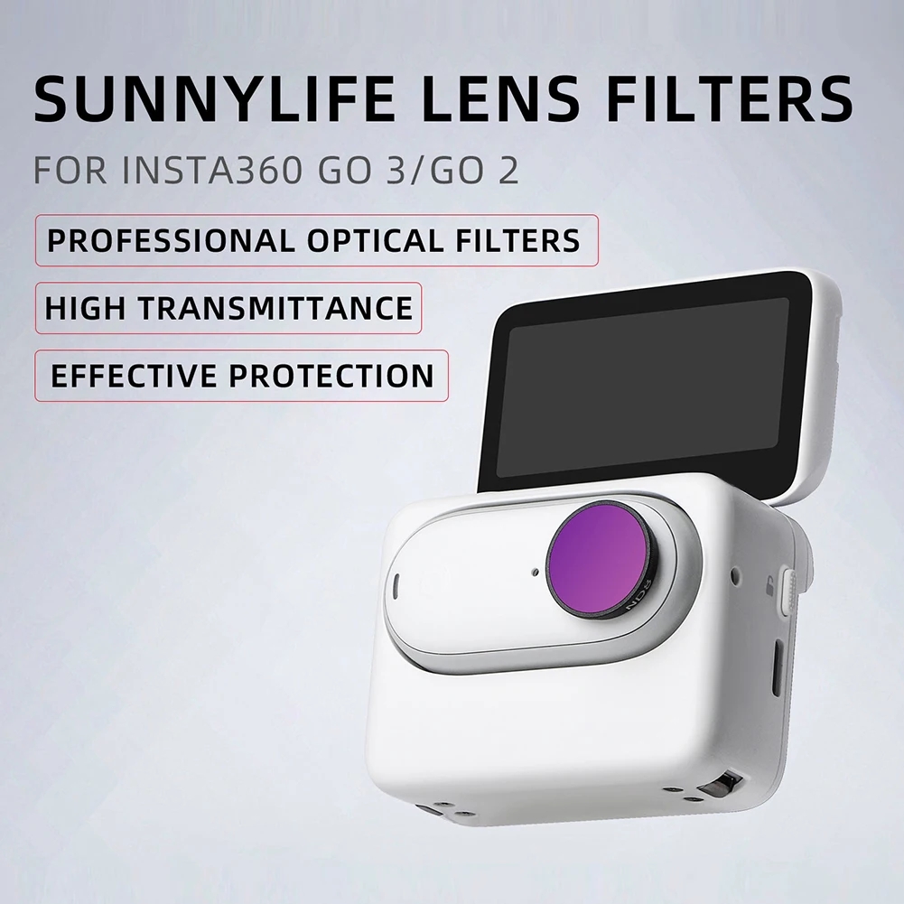 인스타 360 고 2/3 액션 카메라용 필터, 렌즈 필터 세트, 편광 CPL HD 광학 유리 카메라, UV 렌즈, ND4, ND8, ND16, ND32