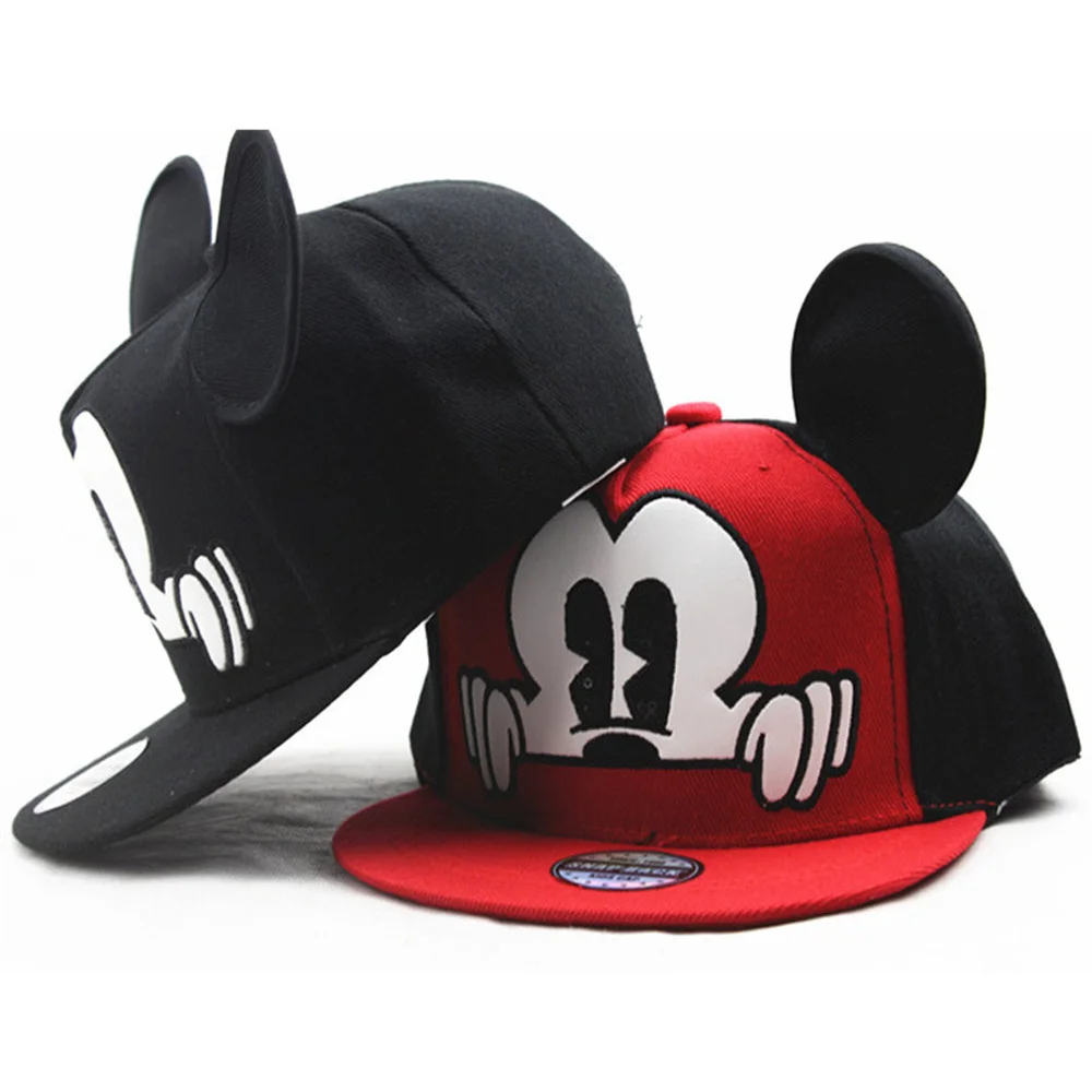 Disney Mickey Mouse Hat Cartoon Cute Big Ear Embroidered Baseball Hat Boys Girls Hip Hop Breathable Cap Adjustable Birthday Gift 3