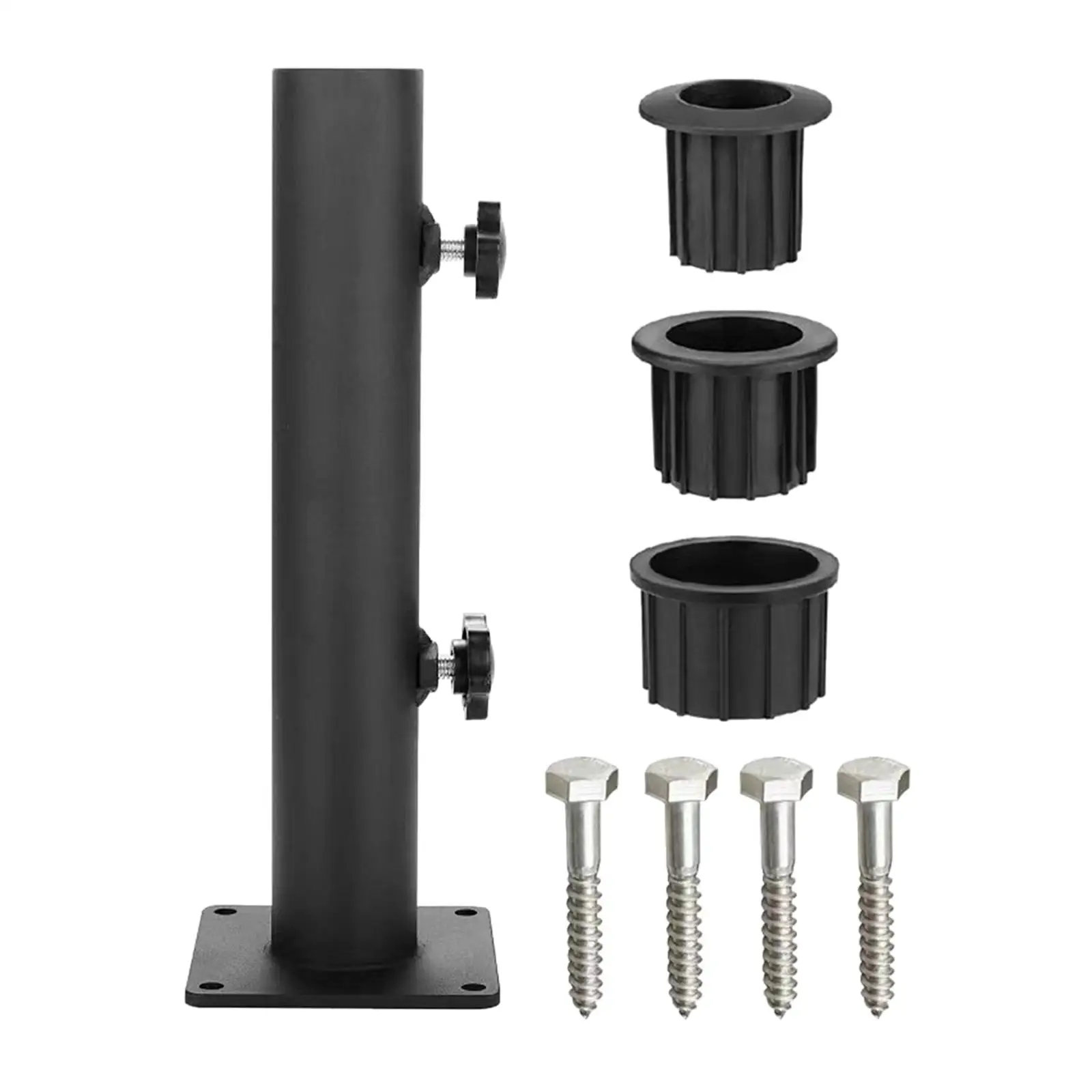 Umbrella Stand Outdoor Umbrella Base Stand Rustproof Fits 32mm/38mm/ 48mm Pole Weather Resistant Parasol Umbrella Mount Parts for Outdoor Patio