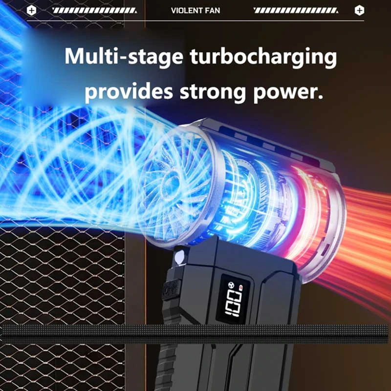 580000 RPM Powerful Turbo Blower Cordless Vacuum Cleaner Electric Snow Blower 380g Blowing Force LED lighting Car cleaning 2