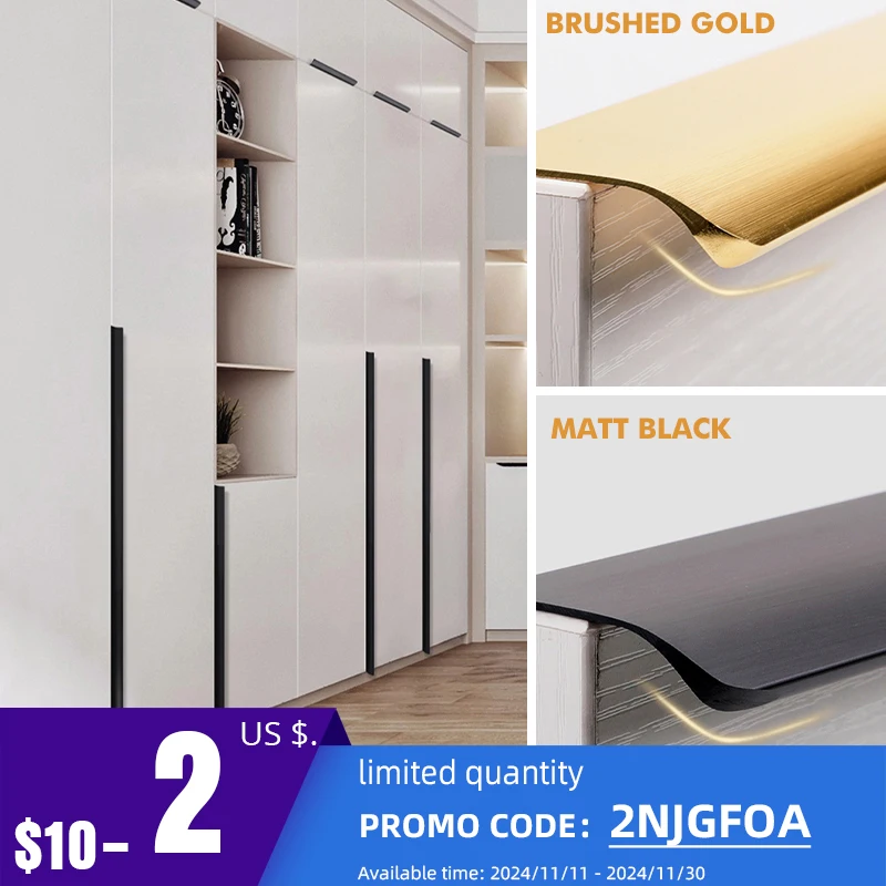 Furniture Handles Kitchen Door Handles NAIERDI Hidden Handles Kitchen Cabinet Drawer Pulls