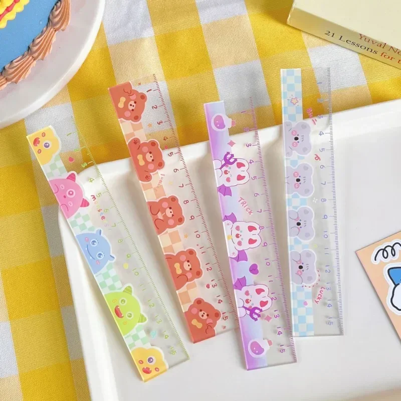 Cute Kawaii Study Time Cartoon Ruler Multifunction Diy Drawing Rulers for Kids Students Office School Stationery - 5