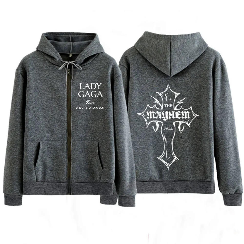 Lady Gaga The Mayhem Ball Tour 2025 Zipper Hoodie Men Women