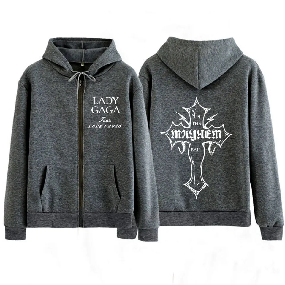Lady Gaga The Mayhem Ball Tour 2025 Zipper Hoodie Men Women
