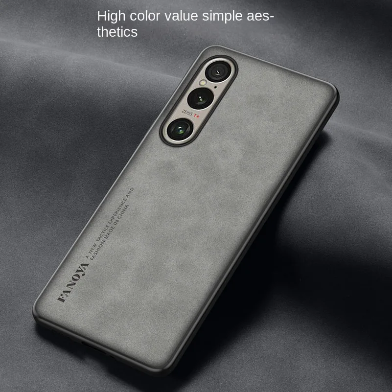 Elegant Leather Suede Protective Phone Case - Hard Slim Cover