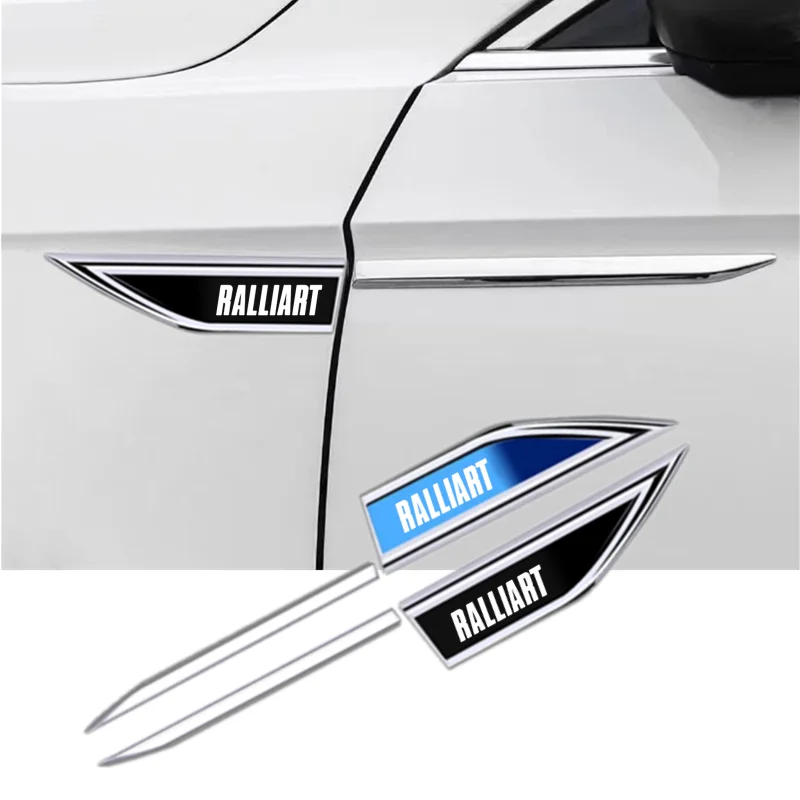 

Car Body Protective Metal Sticker Auto Door Car Fender Side Blade Badge For Ralliart Mitsubishi Lancer Lancer EX Outlander ASX