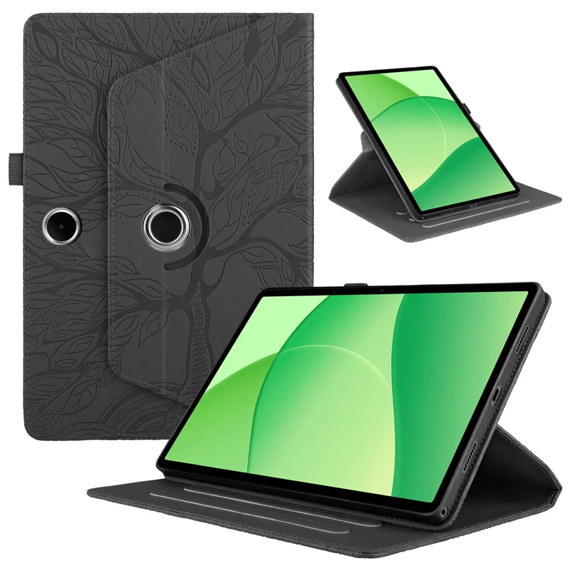 Embossed 360° Rotating PU Leather Stand Tablet Case Cover