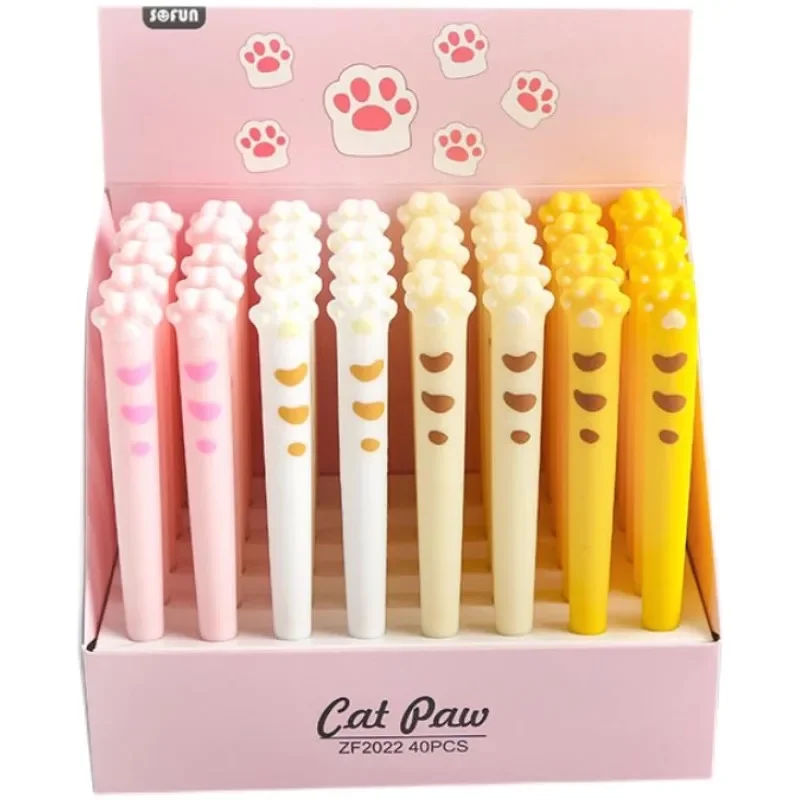 

Cute Cartoon Cat Paw Gel Pens Kawaii 0.5mm Black Ink Neutral Pens Korean Stationery Writing Tool School Office Supplies Gel Pen