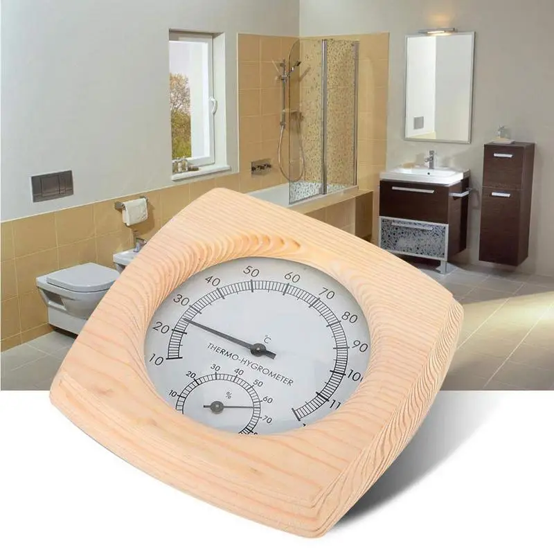 Sauna Thermometer Portable Size Wooden Sauna Room Humidity Measurement
