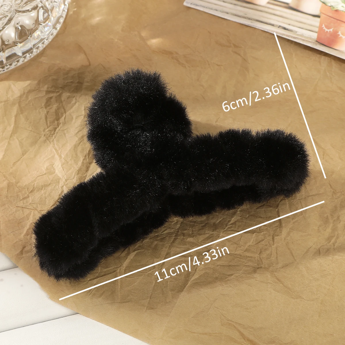 3PCS/set Plush Crab Clip Large Winter Hair Clip For Girls Shark Clip On The Back Of The Head Hair Clips Headwear Hair Accessory