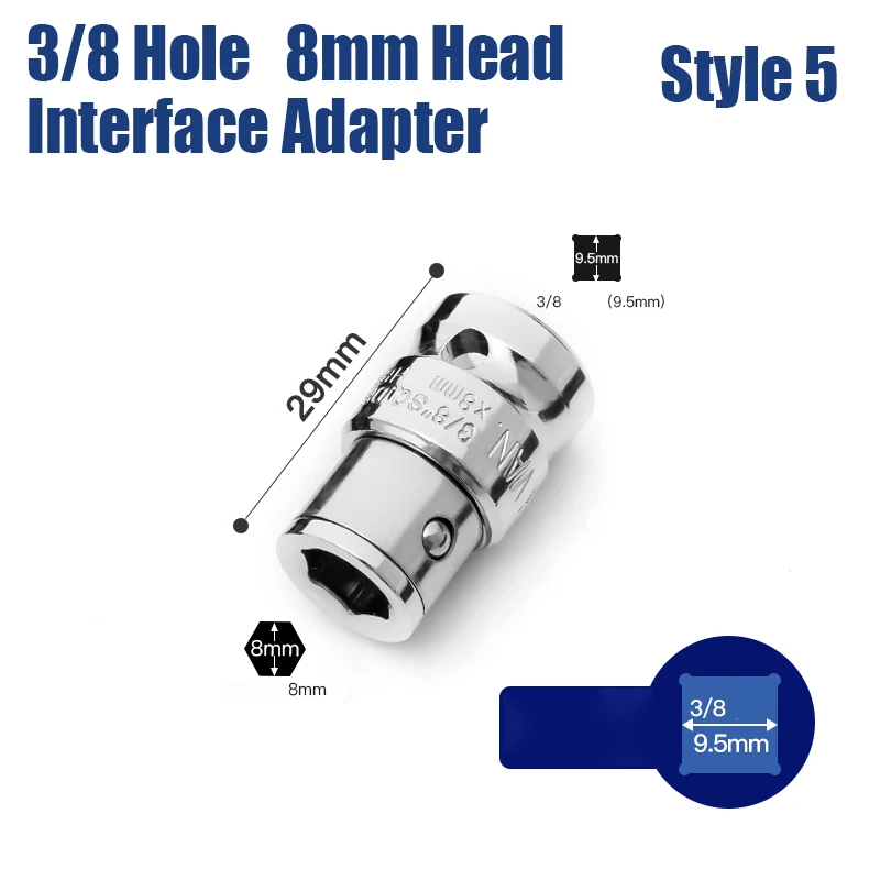 Set 6 Adattatori Per Bussole E Avvitatori - Convertitori Da 1/4 A 3/8, 3/8 A 1/2 E Altro - Foto 1