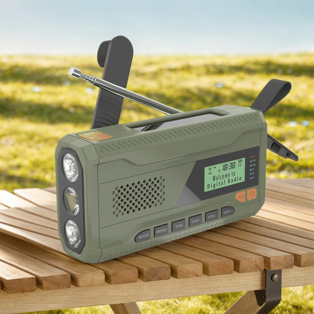 Emergency Radio with Flashlight BT Speaker Solar Radio Rechargeable Emergency Weather Radio for Emergency Camping Storm Survival