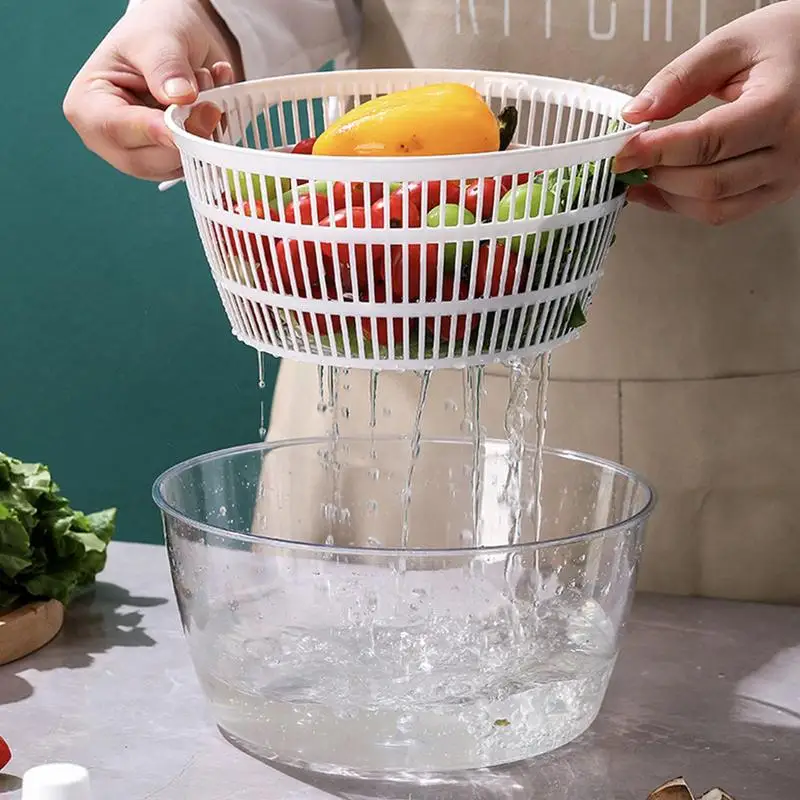 Vegetables Dryer Salad Spinner Fruits Basket Vegetables Washer Dryer Fruit  Drainer Lettuce Spinner Colander Kitchen Gadgets - AliExpress