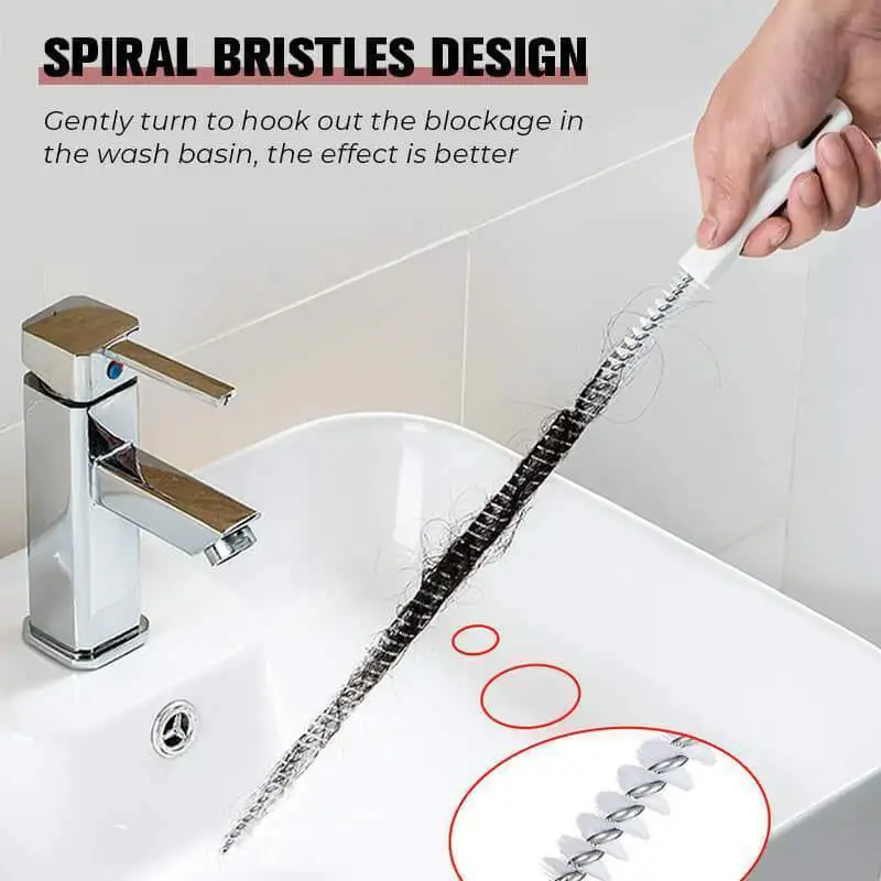 Brosse de dragage de canalisation allongée et pliable de 45CM/17