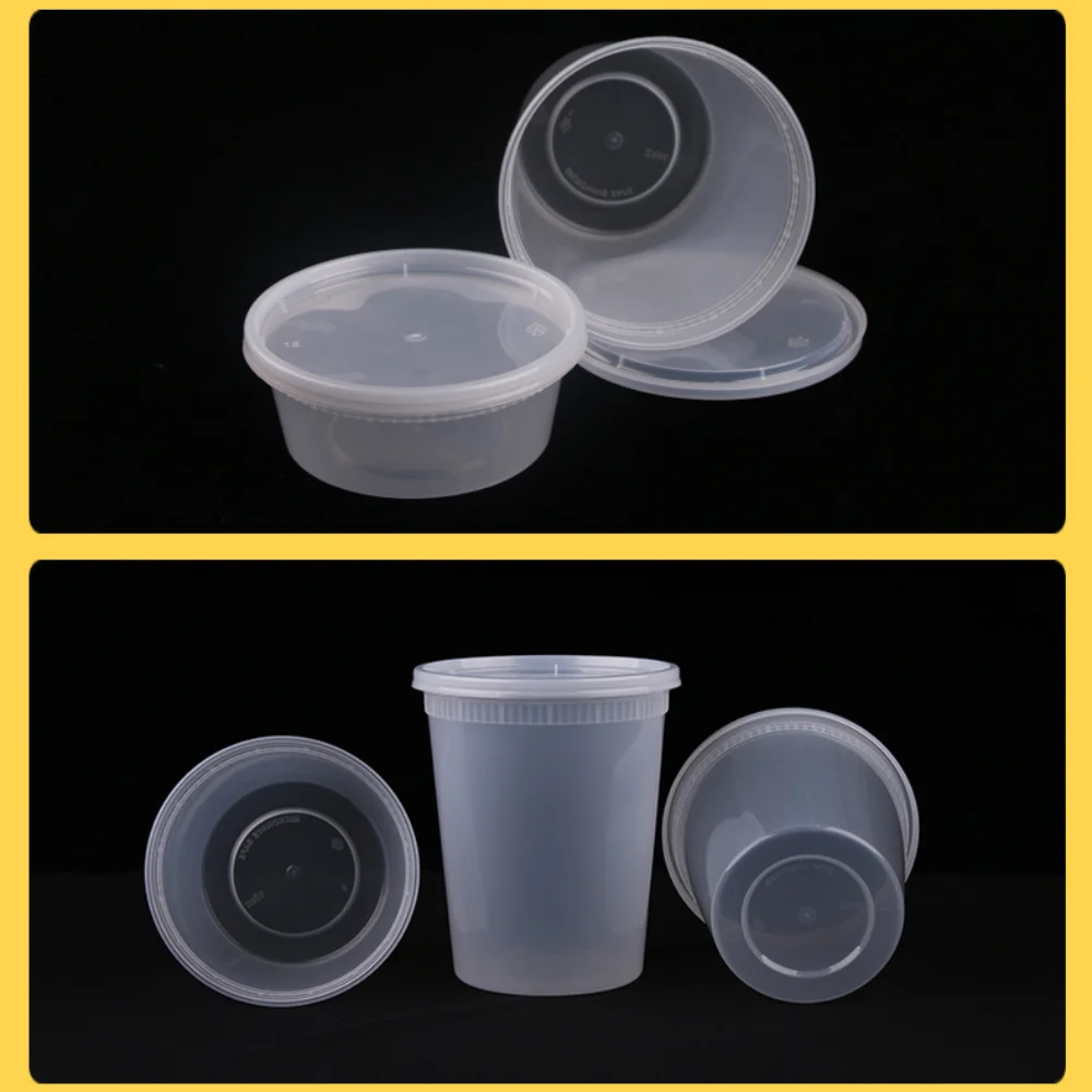 48 Pack Plastic Deli Containers Microwave and Freezer Safe Clear Disposable Meal Prep Containers Leakproof with Lids Lunch Box