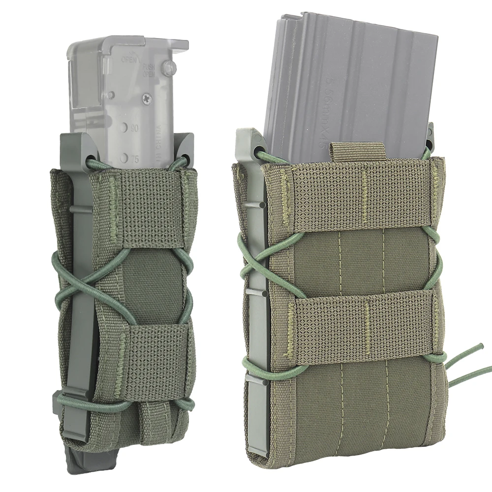 

Tactical 9mm 5.56 Single Magazine Pouch Nylon M4 AK SMG Mag Pouch Holder Malice Clip For Belt Airsoft Hunting Tactical Vests