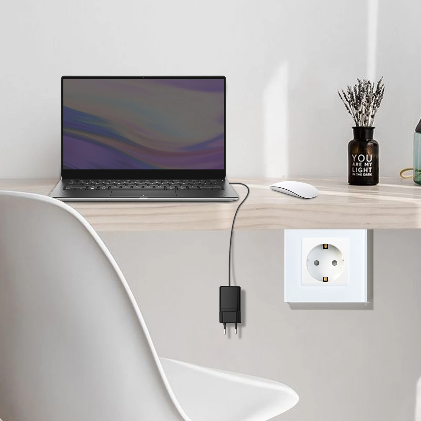 Single Power Outlet EU Wall Plugs Double Sockets USB Type-C Charge Switch