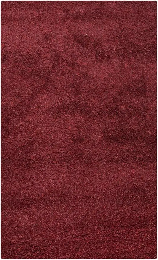 

SAFAVIEH California Shag Collection Area Rug - 8' x 10', Maroon, Non-Shedding & Easy Care, 2-inch Thick