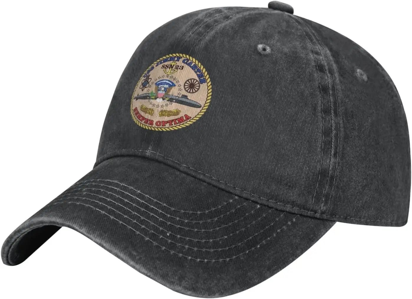 

USS Jimmy Carter (SSN-23) Attack Submarine Trucker Hat-Baseball Cap Washed Cotton Dad Hats Navy Military Caps
