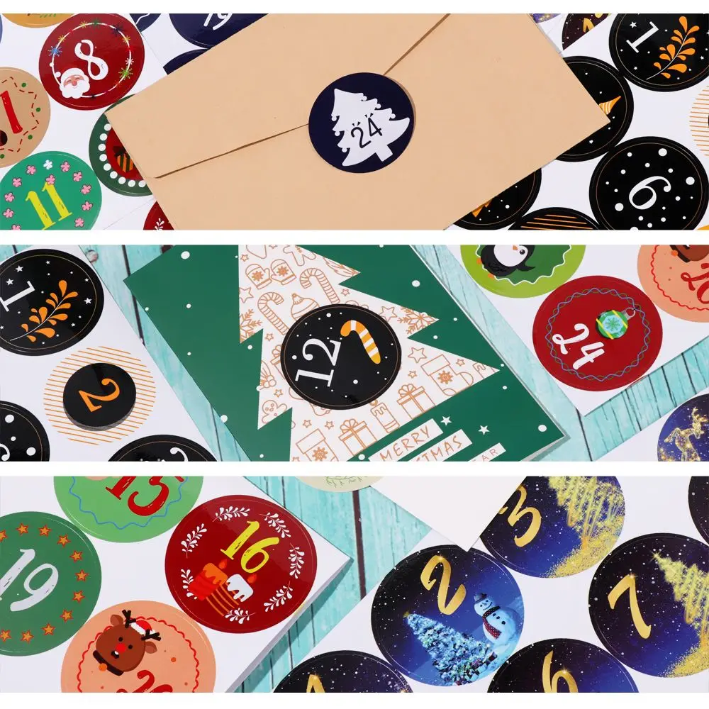 Paper Christmas Gift Stickers Labels for DIY Crafts