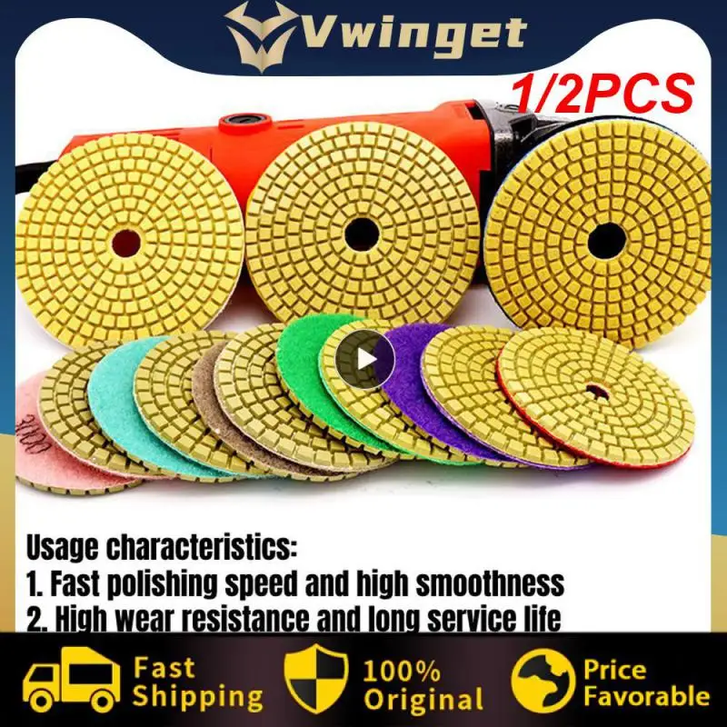 

1/2 шт. полировальные накладки, 4 дюйма, абразивный инструмент для шлифовки камня, мрамора, бетона, гранита